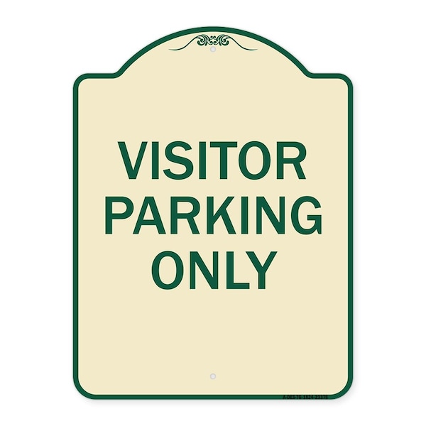 Parking Reserved Visitor Parking Heavy-Gauge Aluminum Architectural Sign, 24" x 18", TG-1824-23376